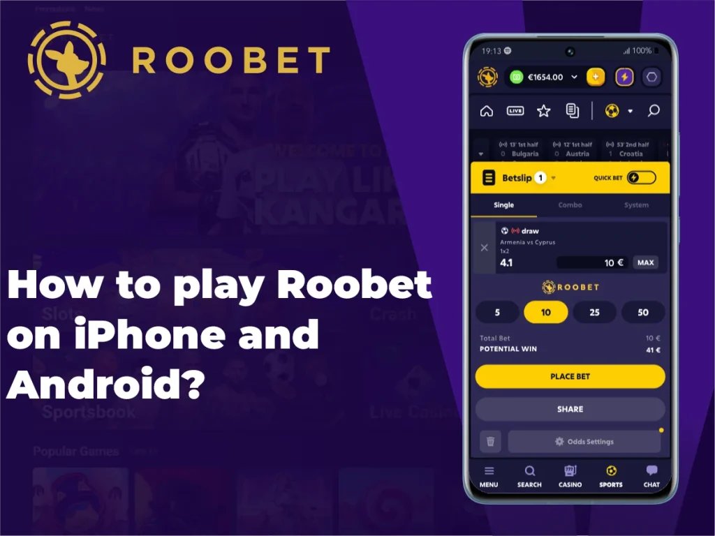 Roobet'i iPhone ve Android'de nasıl oynarsınız
